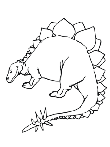 Stegosaurus Jurassic Dinosaur Coloring Page